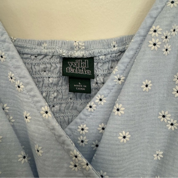 Wild Fable Daisy Floral Romper Light Baby Blue - Picture 5 of 6